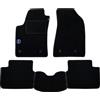 PROPOSTEONLINE Set Tappetini realizzato per MERCEDES CLK W208 anno dal 1997 al 2003 in Moquette alta qualità con battitacco NERI con Logo casa