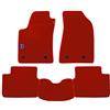 PROPOSTEONLINE Set Tappetini realizzato per VOLVO 240 anno dal 1973 al 1994 in Moquette tessuto di velluto Made in Italy Colore ROSSO con marca