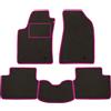 PROPOSTEONLINE Set Tappetini realizzato per SUZUKI SX4 S-CROSS da anno 2013 in poi in Moquette alta qualità con battitacco GRIGI bordo Fucsia
