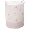 Herding babybest, Cesto Portabiancheria Little Friends, 40x50 cm Circa, Interno Rivestito, Con Manici e Coulisse, Poliestere/Cotone/Viscosa