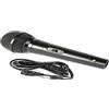 qtx-eu Microfono Dinamico Audio 600 Ohm con Cavo da 3 Metri e Connettore Jack per Karaoke