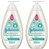 Johnson's Baby Cottontouch Bagnodoccia 2 in 1, Shampoo e bagnoschiuma bambini con vero cotone, Shampoo bambini con formula Non Più Lacrime, Bagnoschiuma neonato senza sapone, alcol e solfati, 500 ml