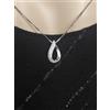COMETE GIOIELLI COLLANA DONNA GOCCIA IN ORO BIANCO 18 KT CON DIAMANTI GLB 774