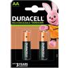 Duracell Batterie AA Ricaricabili Stilo Duracell Recharge Plus 2Pz Alcaline 1,2V 1300 mAh