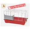 Pet's Market FELIX FLAT Gabbia per Conigli e Cavie con Rete Metallica Conigliera 57x37x31h