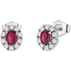 Bliss Orecchini Bliss Regal 20102585 Earrings Oro Bianco Diamanti e Rubini Nuovi