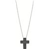 Bliss Collana Croce Bliss Le Croci 20104691 Necklace Oro Bianco Diamanti Neri 0,12 ct