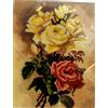 QUADRO CANOVACCIO MEZZO PUNTO PICCOLO DA RICAMARE 24 X 30 " ROSE "