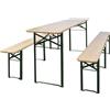 vidaXL Tavolo da Birreria Pieghevole 2 Panche 220 cm Legno di Abete