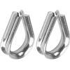 cyclingcolors 2x Ditale Occhiello per Cavo Filo Fune in Acciaio Zincate Redance per Funi Metalliche Ditali Occhielli, 16mm