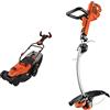 BLACK+DECKER BEMW481ES-QS Tagliaerba Elettrico Ampiezza Taglio 42 Cm, Capacità Di Raccolta 50 Litri, Nero Arancione & ‎GL9035-QS Tagliabordi Elettrico Ampiezza Taglio 35 Cm