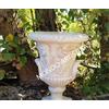 MONDO ARTISTICA VASO CALICE CON BASE COLONNA FIORIERA PER ESTERNO DA GIARDINO IN CEMENTO MARMO