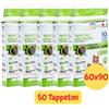 CLENDY TAPPETI ASSORBENTI CANI 50 PZ 60X90 AI CARBONI ATTIVI MOLTO ASSORBENTI TRAVERSE