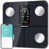 Healthkeep bilancia pesapersone impedenziometrica digitale con APP Bluetooth, display VA, frequenza cardiaca, 15 dati corporei, compatibile Android iOS, max 180kg/400lb, blu