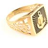 Anello da uomo Chevalier con ancora in rilievo in oro giallo 18 kt 750