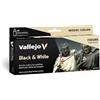 Vallejo Bianco e Nero - Kit Pittura Acrilica, Colori Assortiti