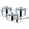 Lagostina Smart Set Di Pentole Induzione, Gas E Forno in Acciaio Inox 18/10, 9 P