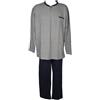 ALPINA SG Pigiama uomo ALPINA cotone estivo maglia manica lunga collo serafino pantalon
