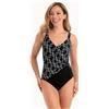 Anita Costume da Bagno Intero Donna Anita Elea Bianco-Nero M5 7339 Taglie Curvy