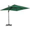 VivaGarden Ombrellone da Giardino Decentrato 2,45x2,45 mt Metallo Verde VivaGarden