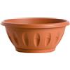 Non applicabile Vaso Ciotola Alba Rotondo Basso Plastica Terracotta con Sottovaso CM.60 LT.50