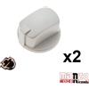 Hotpoint-Ariston Manopola Silver Inox COPPIA Per Forno Hotpoint Ariston Indesit C00284958