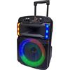 Majestic FIRE T4 - Trolley Bluetooth 5.0, Luci LED multicolore 5 effetti, ingr