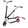 Globber - FLOW FOLDABLE 125 - Monopattino pieghevole a 2 ruote per bambini dai 6 anni in su e adolescenti , Bianco - Rosa