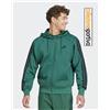 adidas FELPA UOMO ADIDAS ESSENTIALS 3-STRIPES FL FZ JD1869 col. verde/nero