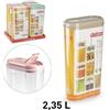 PLASTICFORTE 1 Pezzo Barattolo Recipiente da Cucina Totem in Plastica 2350 ml 3 Colori