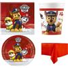 Amscan KIT COORDINATO PAW PATROL 2 COMPLEANNO PIATTI BICCHIERI TOVAGLIOLI TOVAGLIA