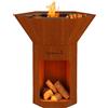 Barbecook barbecue a legna braciere da tavolo Nestor Original bbq grill in acciaio corten, 92x92x101cm