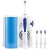 Braun Idropulsore dentale Flusso Acqua Regolabile 4 Testine Oxyjet MD20.565