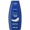 NIVEA Bagnodoccia Creme Care 750 ml, Bagnoschiuma in crema detergente e nutriente, Crema docciaschiuma arricchita con Vitamine C, E e Oli Nutrienti al classico profumo di NIVEA Creme