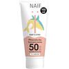 Naïf Crema solare minerale - per Neonati e Bambini - Protezione elevata - Resistente all'acqua - Vegano - Senza profumo - SPF50-100ml