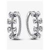 Pandora Orecchini Pandora Cerchi Con Fiocchi Luminosi 293545C01 Earrings Argento Zirconi