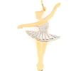 Ciondolo pendente ballerina classica realizzata in oro giallo e bianco 18 kt 750