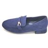 Francesco Milano Francesc Milano G04-06c mocassino camoscio blu accessorio metal fodo gomma C