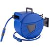 S&M 590139 - Avvolgitubo da parete 20 metri di tubo + 2 metri | Colore blu | Include supporto con rotazione a 180° | Antialghe con raccoglitore automatico e raccordini