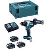 Makita trapano avvitatore ddf486rt3j (3 x 5,0 ah + dc18rc + makpac 2) 008838173