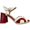 GIANMARCO SORELLI sandalo bimateriale naplak/pelle rosso scuro/ecru 2067/FLEX