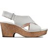 Clarks Maritsa Lara, Sandali con Cinturino alla Caviglia Donna, Bianco (White Snake White Snake), 39 EU