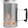 Amig - Accenditore per carbone Fireplus - Per barbecue - Realizzato in acciaio zincato - Impugnatura in plastica isolante dal calore - Dimensioni: 27 x 17,5 x 30 cm