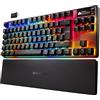 SteelSeries APEX PRO TKL Wireless Gen 3 - Interruttori magnetici analogici OmniPoint 3.0, Preimpostazioni automatiche QuickSet (Rapid Trigger, Rapid Tap/SOCD, Protection Mode),OLED,RGB,PBT,NOR QWERTY