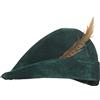 Acctim Cappello verde principe dei ladri con piuma (Robin Hood), Taglia Unica