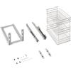 Emuca - Carrello estraibile Supra fissaggio inferiore, chiusura softt, per moduli di cucina di 300mm, Acciaio, Cromato