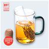 Infusore da Tè in Vetro Mini Trasparente Filtro con Tappo