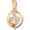 Ciondolo pendente cuore stella quadrifoglio madreperla realizzato in oro 18 kt