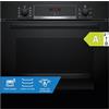 Bosch HBA534BB3, Forno da incasso, EcoClean: pulizia della parete posteriore senza alcun detergente, Display LED Rosso,Nero, 60 x 60 cm