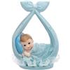 Acctim Cake Topper Fagottino Azzurro per Nascita battesimo Bimbo, Resina. misura 11 cm